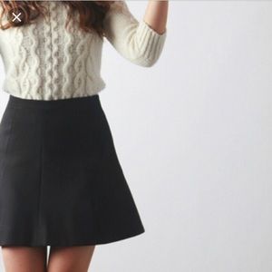 J. Crew Black Flare Mini Skirt Size 4